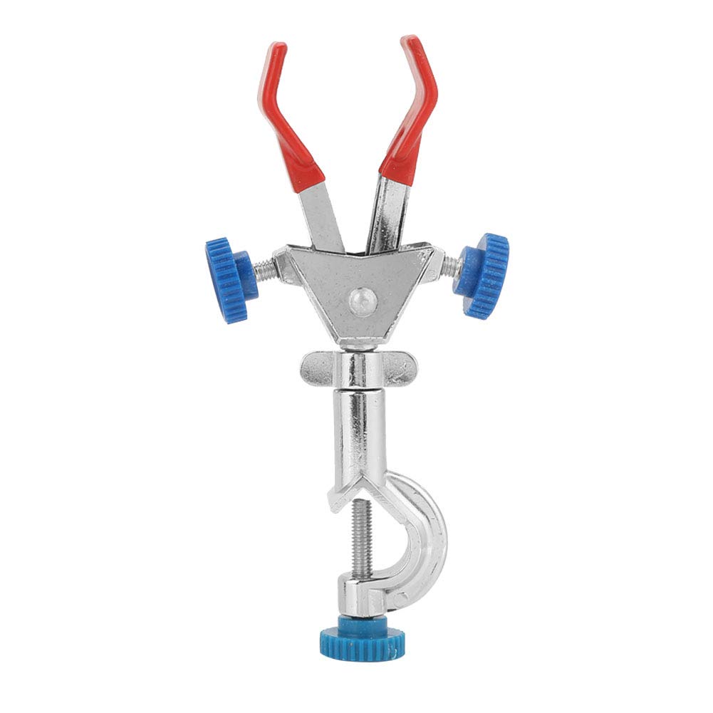 Instrument Double Regulator Flask Clamp Steel Retort Stand Condenser Holder. Easy. and. table.. install. titration. use.. on. Stand. Flask. ClampFlask (L 3.2cm / 1.3in)