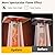 EAST OAK 48,000 BTU Pyramid Patio Heater, Outdoor Propane Heater with Quartz Glass Tube, Triple Safety Protection System, Wheels Included, 2025 Upgrade