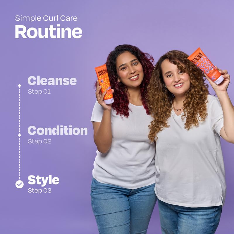 Image of MANETAIN Hydrate & Hold Curl Kit | Leave-in Conditioner 200ml & Hard Hold Gel 200ml for Curly Hair | Long-Lasting Definition, Frizz Control & Moisture for All Hair Types