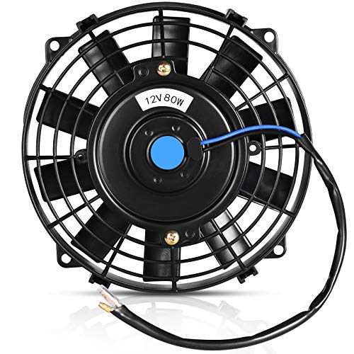 Universal Slim Fan Push Pull Electric Radiator Cooling Fans 12V 80W Engine Fan with Mount Kit （Diameter 8.27