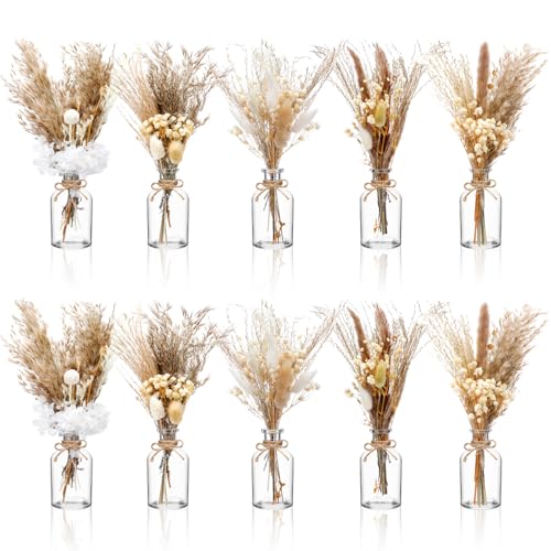 Nuanchu 10 Set Boho Pampas Grass Decor Centerpiece for Christmas 10...
