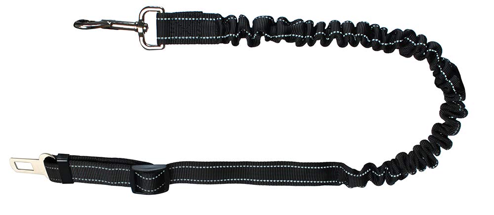 ISO TRADE Basic Dog Leash with Buckle Tongue Dog Harness Adjustable 100-130 cm Elastic Black 6230, multicoloured, Groß