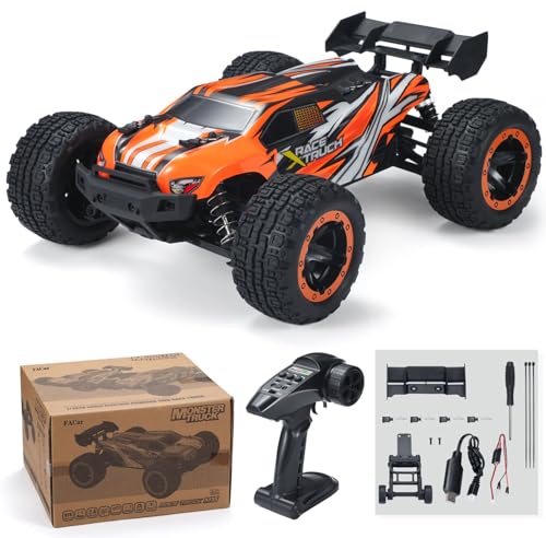 FACar 1602 Remote Control Truck 1:16 Scale 4X4 Brushless Fast RC Cars for Adults, High Speed 45 KPH, Hobby Electric Off Road Racing, 4WD RC Car, All Terrain Off Road Truck