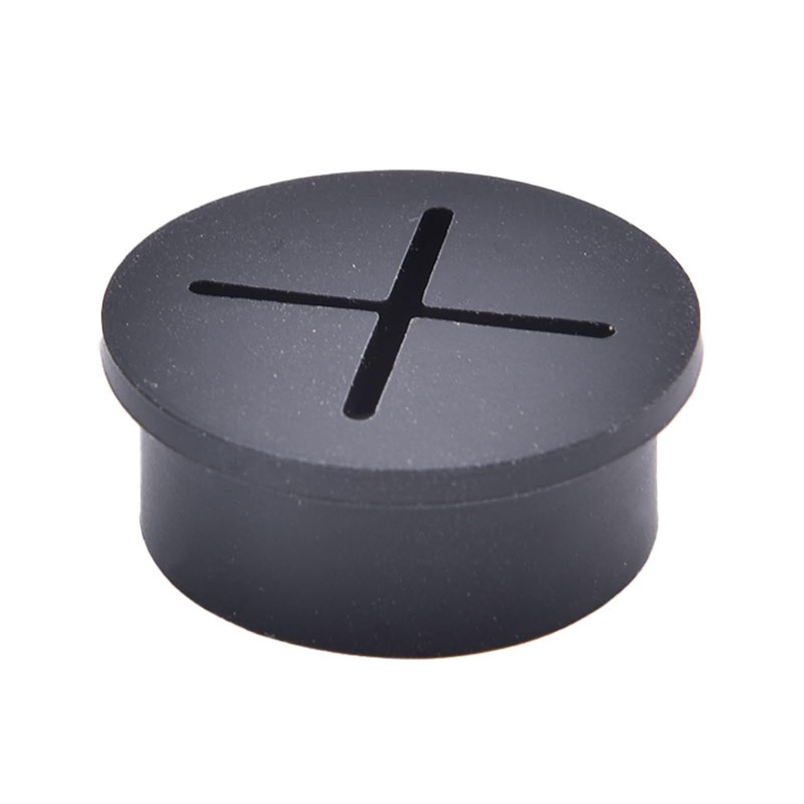 Desktop Cable Hole Cover 2pcs Flexible Silicone Cable Cord Grommets Rubber for Table Desktop Hole Cover TV Console and Furnitures(Black L)