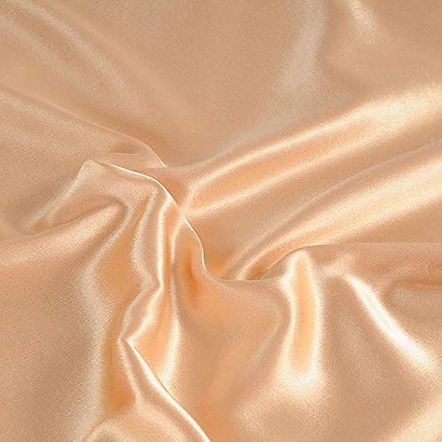 Bedify Bedding 100% Pure Silk Satin Sheet Set 7pcs, Silk Fitted Sheet 15'' Deep Pocket,Silk Flat Sheet,Silk Duvet Cover & Pillowcases Set|Cool Soft Silk Sheets|Wrinkle Free Fade Resistant| King, Peach