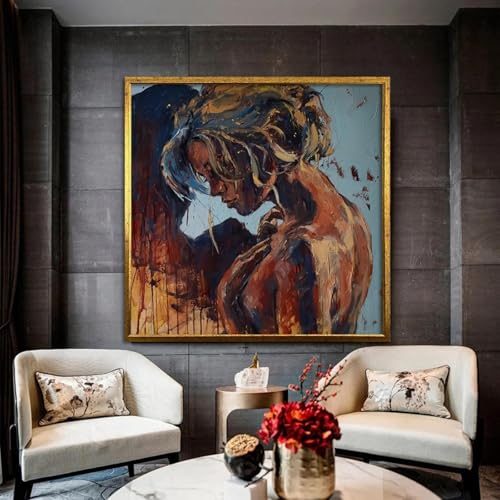 Tableau photo femme sexy pour habiller un mur vide deco de chambre intime 70x70cm