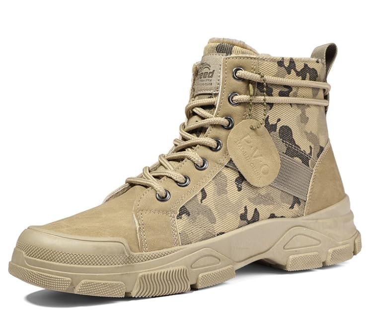 Men Winter Shoes Men's Snow Boots, Warm Plush Lining Hiking Shoes for Outdoor, Fall/Winter2