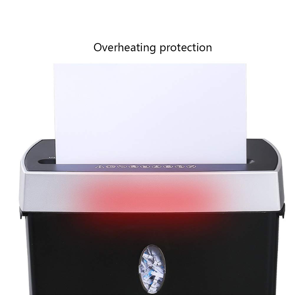 Distruggidocumenti Elettrico Piccolo da 6 Fogli Shredder, Livello P-4 Ad Alta Sicurezza, Cestino da 11 Litri con Finestra Trasparente, per Uso Domestico e Personale