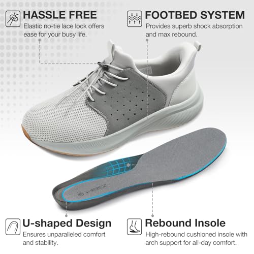 Image of HEEZ Mens Slip On Fashion Sneakers Walking Shoes for Men Comfortable Breathable Casual Running Shoes