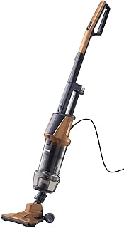 TWINBIRD(ツインバード) 掃除機 コード式 スティック ハンディクリーナー サイクロン式 自立可能 ラクステ パワフル吸引 2WAY ブラウンゴールド TC-5147G