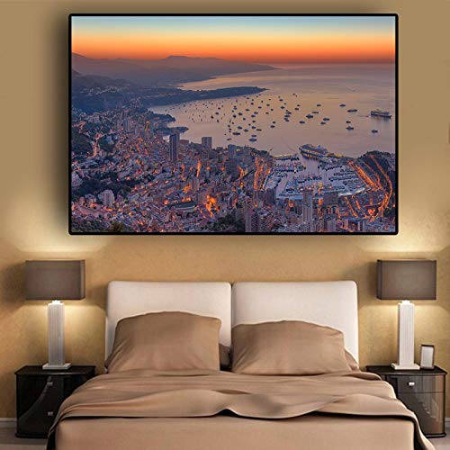 Decoración de pared para salones apagados con un lienzo náutico de barcos 2