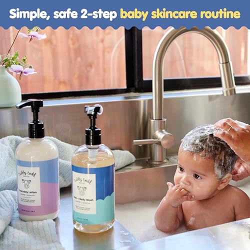 Image of Tubby Todd's Baby Body Wash and Lotion Set - Gentle, Hypoallergenic Skincare for Newborns & Toddlers - 25oz, Fragrance-Free