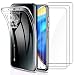 Produktbild YNMAacc Hülle für Xiaomi Mi 10T 5G, Xiaomi Mi 10T Pro 5G Hülle, [3 Stück] 9H Härte Panzerglas Schutzfolie + weiche Silikon Transparent Handyhülle Dünne klare TPU Case Schutzhülle