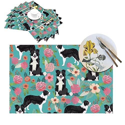 Sets de table en PVC thermorésistant lavable et antidérapant floral x6 - 2