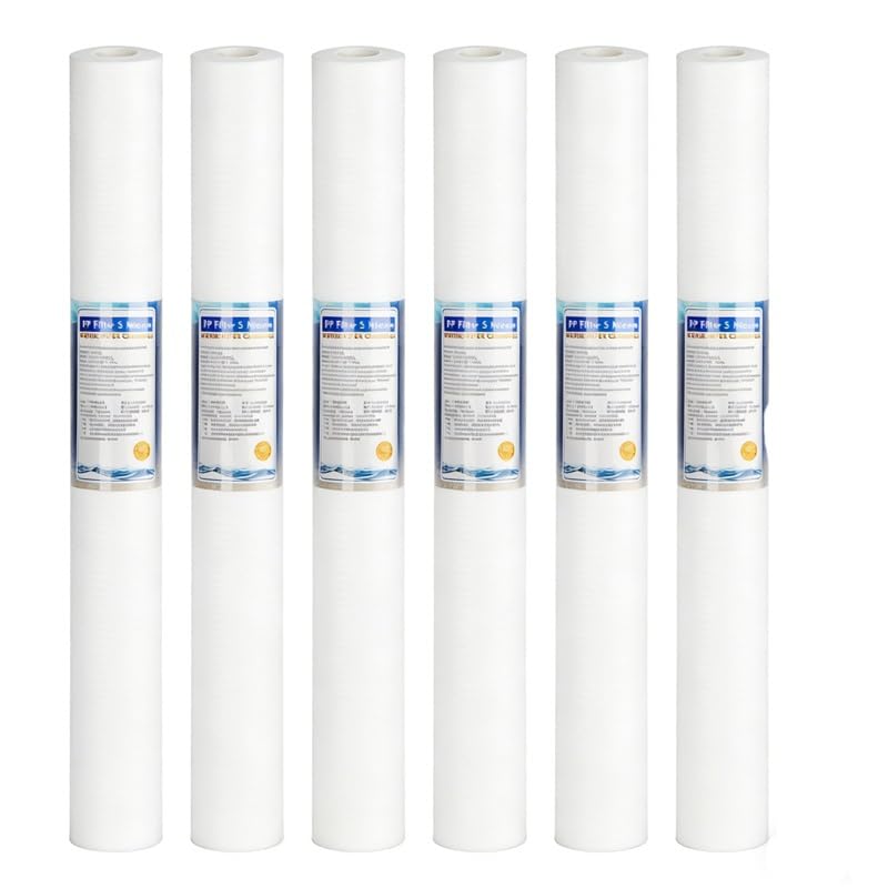 Cartouches filtrantes eau potable 5 microns lot 6 filtres PP 20x2,5 pouces