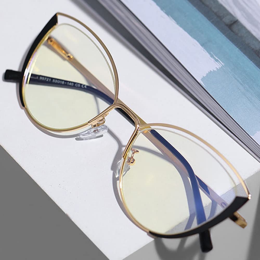 XUAN Gafas De Lectura con Filtro Bloqueo De Luz Azul Gafas De Lectura Ojo De Gato Gafas De Presbicia Moda Gafas De Ordenador Anti Luz Azul (Color : Black, Size : +1.0)