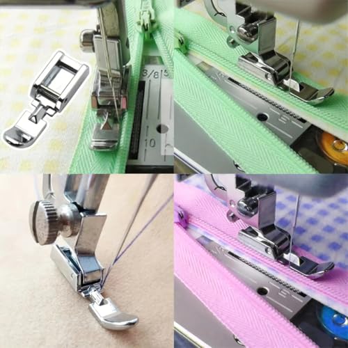 Calcador para zíper Vivo Estreito Sapata para máquina de costura doméstica acessório para pregar Cal