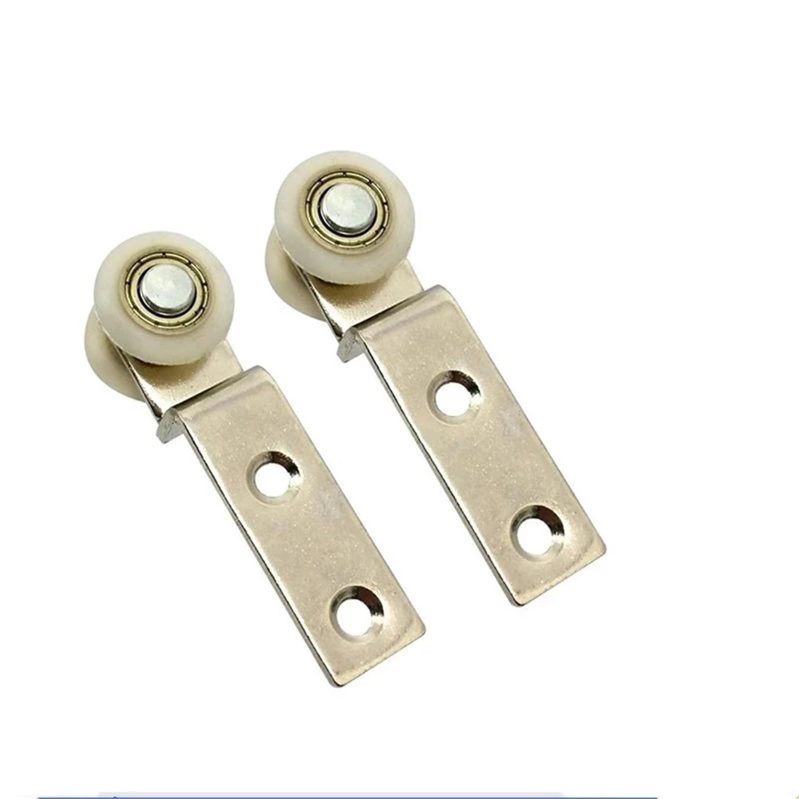 Curtain Rail Track Pulley, Curtain Track Pulley 10pc 40x19mm Metal Bearing Block with Two Plastic Wheel for Wardrobe(Side Wheel)
