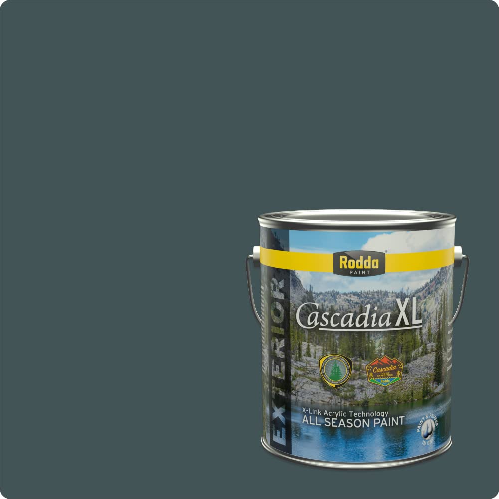 Rodda Paint CASCADIA XL Exterior Velvet Paint and Primer, Deep Water