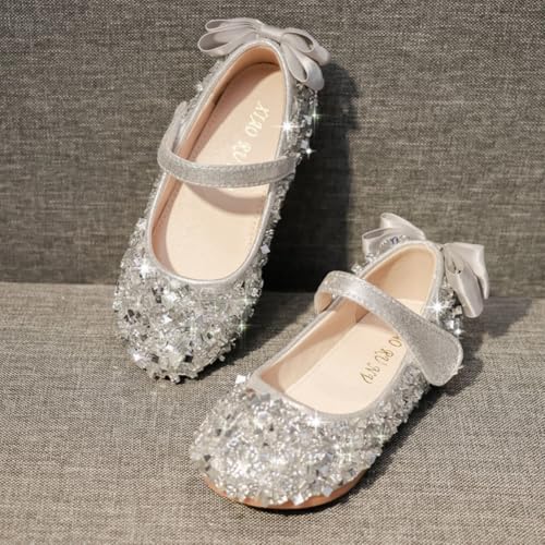 Toddler Girls Sparkle Mary Jane Ballerina Ballet Flats Princess Dress Shoes for Party Flower Girl School4