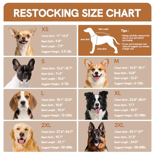 Image of SAWMONG Recovery Suit for Dogs Female Male, Breathable Dog Onesie Body Suit After Surgery Spay Neuter, Professional Pet Surgical Suit, Substitute E-Collar Cone (Pink, 2XL)