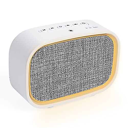 Image of White Noise Sleeping Machine /Professional Alpha Brainwave Musics for Baby &Pregnant Woman&Adults, with Warm Color Night Light ,10 Professional Sounds & Auto-Off Timer. (Black, Small), White,black