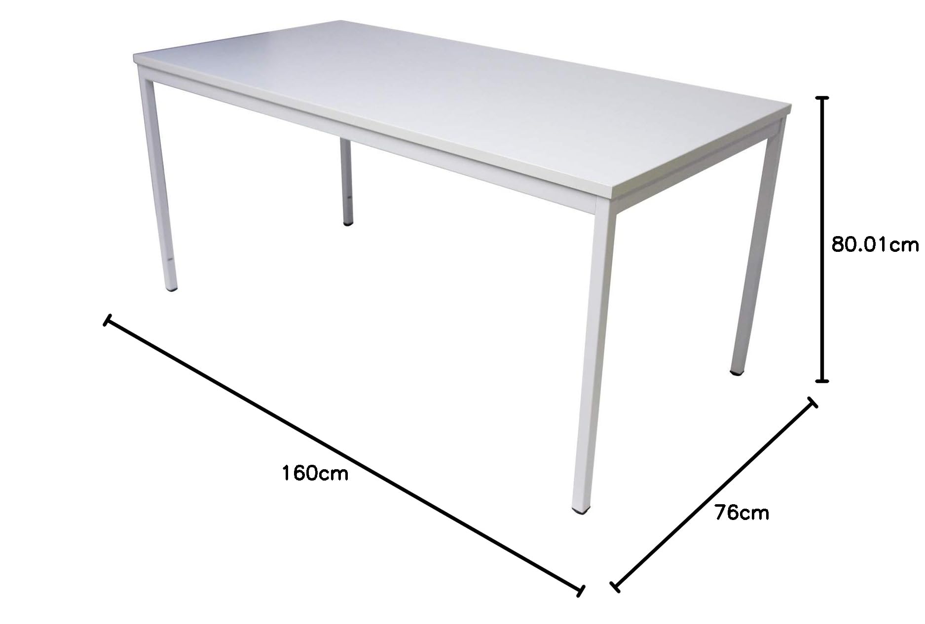 ADB Mesa de oficina para ordenador, 1600 x 800 x 750 mm, color gris