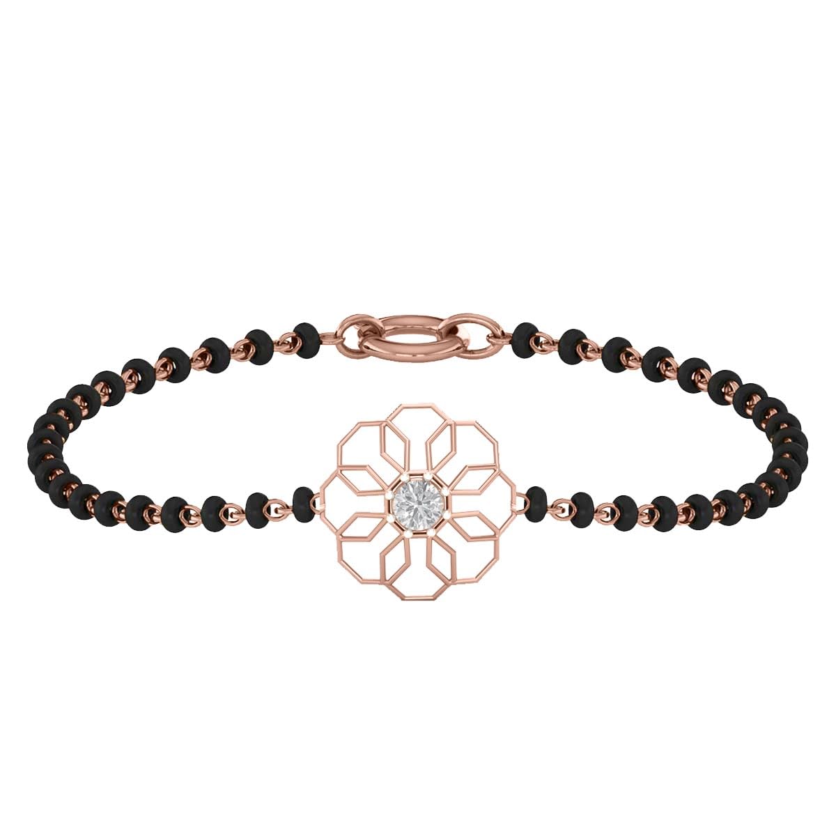 14K Rose Gold Diamond Bracelet for Women