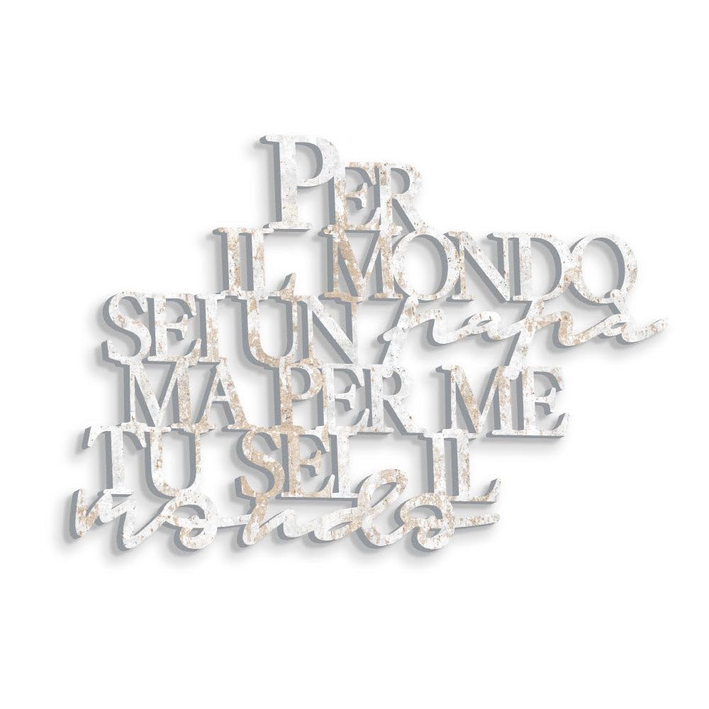 Scritta in legno da appendere per il papà Per me tu sei il mondo, Decorazione murale in legno ideale per Casa, Regalo Festa del Papà Compleanno