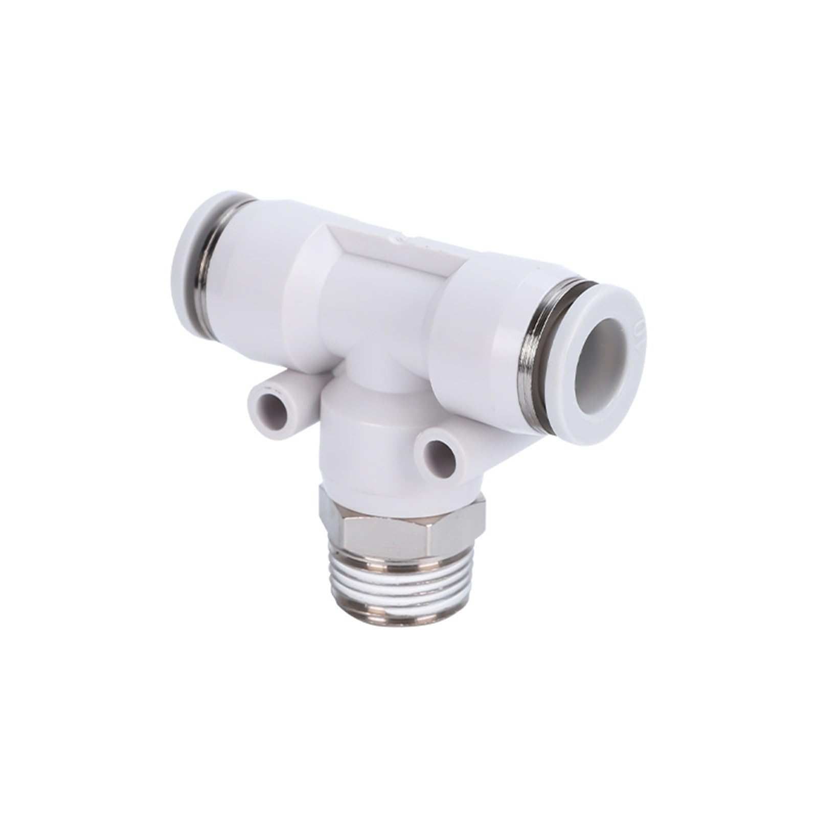 Weißer pneumatischer Steckverbinder, Schnellstecker, T-Positiv-T-Stück, PB6-01/8-02/12-04, 2 Stück(WhitePB8-01)