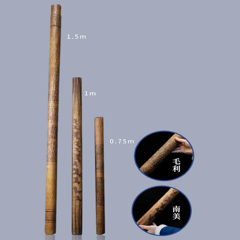 Bâton de pluie naturel, instrument de guérison sonore ASMR pour le yoga et la méditation,A,150CM