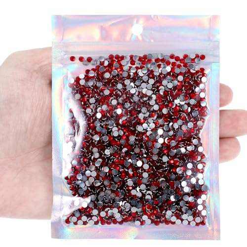 TIESOME 3000Pcs Strass 4mm Harz Strasssteine Pailletten Verzierungen Edelsteine Hotfix Flatback Kristall Bling Diamanten für Nägel, Kleidung, Tassen, Flaschen, DIY Handwerk Dekoration (Rot) TIESOME 3000Pcs Strass 4mm Harz Strasssteine Pailletten Verzierungen Edelsteine Hotfix Flatback Kristall Bling Diamanten für Nägel, Kleidung, Tassen, Flaschen, DIY Handwerk Dekoration (Rot)