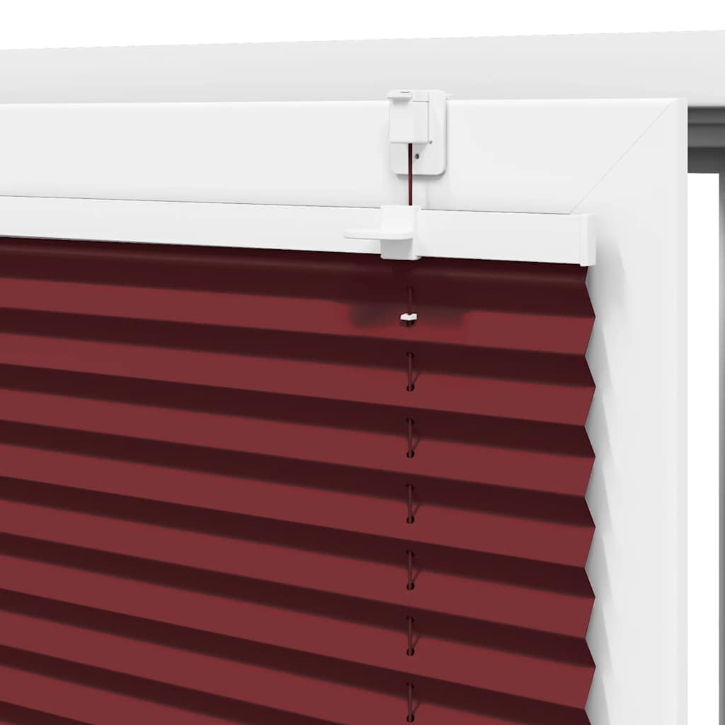 Tenda plissettata bordeaux, 40 x 100 cm, larghezza tessuto 39,4 cm, poliestere, per finestre, protezione solare, interni