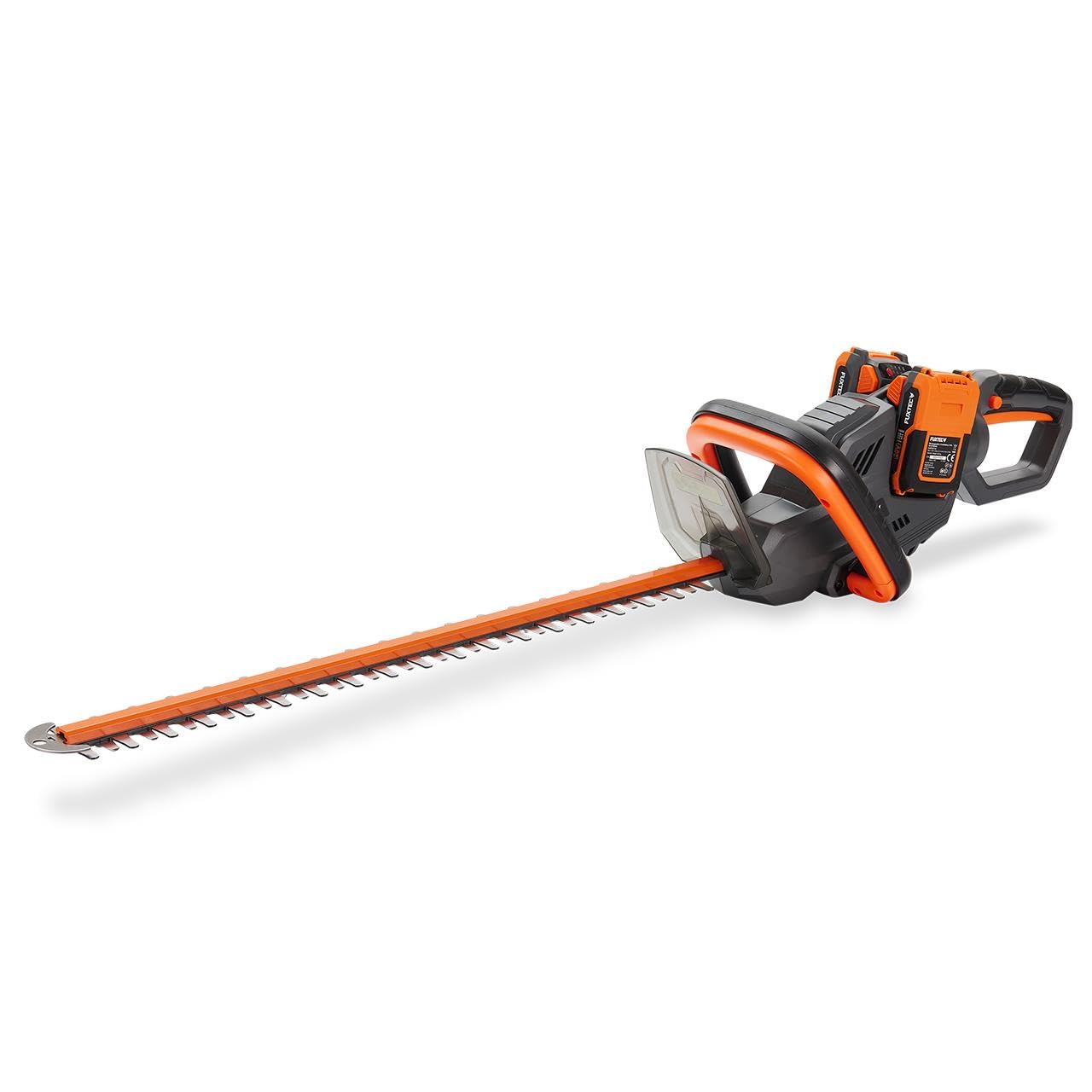 FUXTEC Cortasetos de batería de 40V FX-E2HSSET • 61 cm de longitud de corte • 26 mm de espesor de corte • 2 x 20V batería de iones de litio • Mango giratorio • Freno eléctrico • Cortasetos para