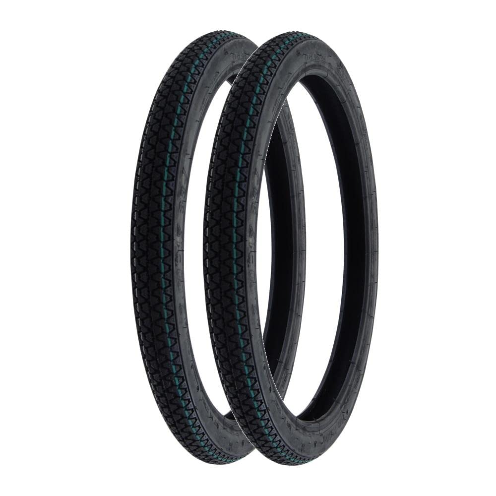 Lot de 2 pneus Vee Rubber 2,00-17" 2,00 x 17 compatible avec Vespa Ciao