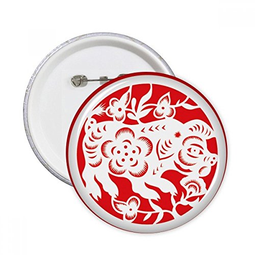 Badge zodiaque porc Chine DIYthinker personnalisez vêtement terne