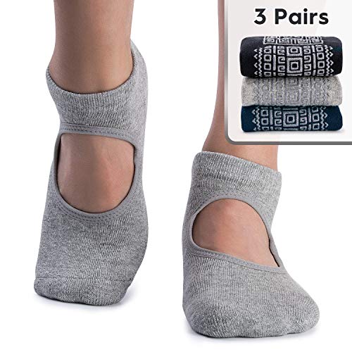 Unenow Non Slip Grip Yoga Socks For Women With Cushion For Pilates, Barre, Dance #TOP3