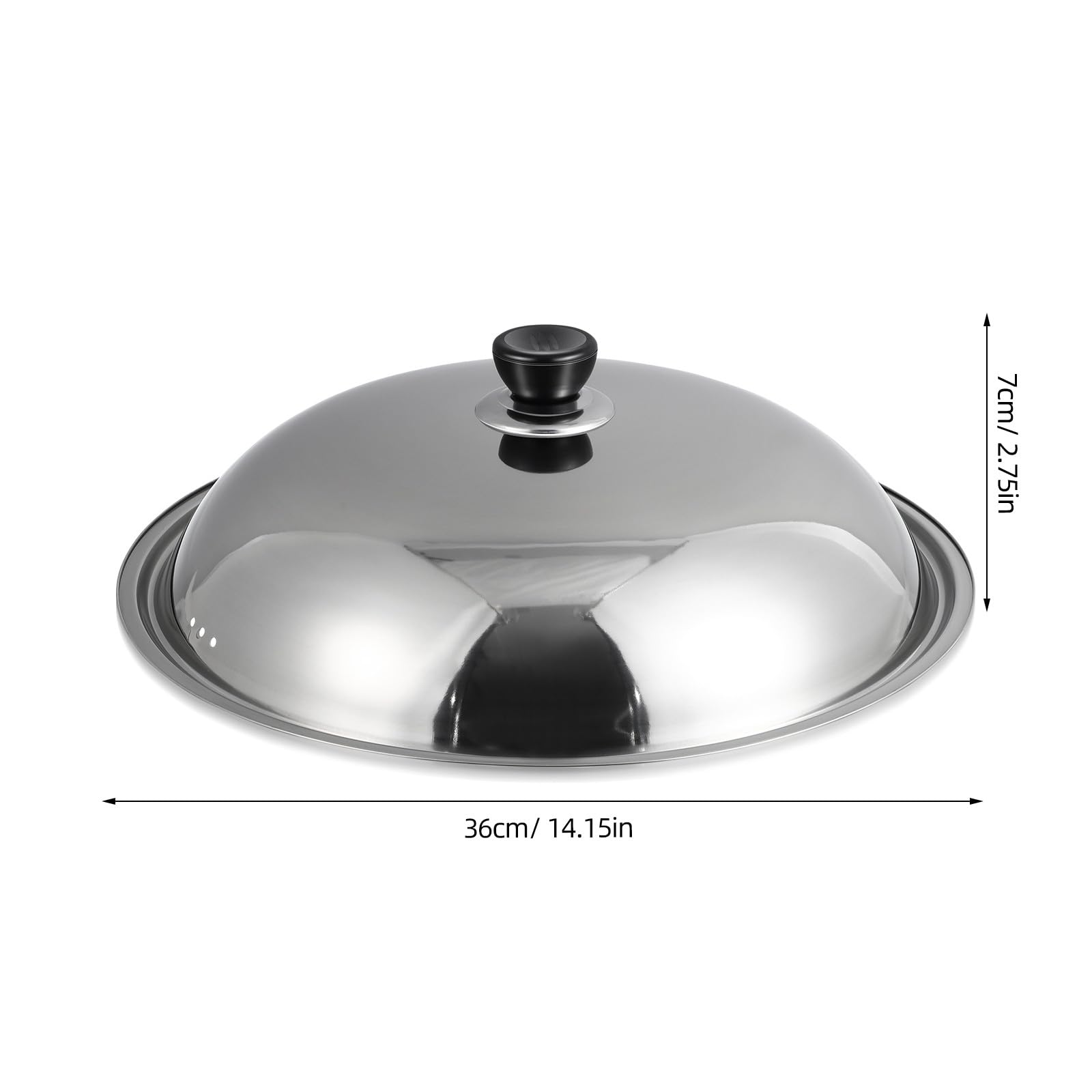 COLLBATH Edelstahl Kochtopfdeckel Dicker Spritzschutz und Dampferhaltender Universaldeckel Hitzebeständig und Multifunktional für Pfannen und Töpfe Anti verbrühungsschutz Küchenzubehör