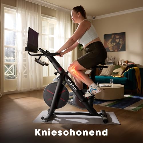 Image of YESOUL Exercise Bike, Magnetic Stationary Bike for Home with App Training | Smart Bluetooth Tracking, Quiet Magnetic Resistance, Tablet Mount and 350 lb Capacity for Home Gym Cycling Workouts