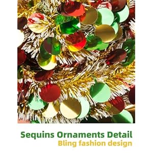 5ft pop up christmas tree with 5m multi color 50 led string lights diy glitter tinsel pop up pencil christmas decoration tinsel trees for holiday home party supplies gold  urban country home decor