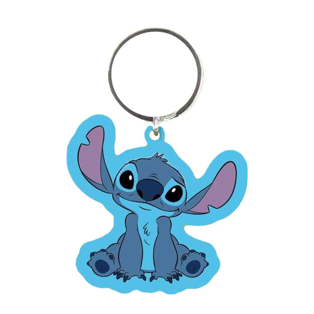 Lilo & Stitch PVC Keyring (One Size) (Blue/Silver)