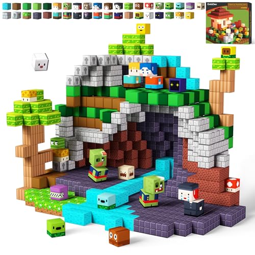 GobiDex 2CM Magnetische Bausteine 100 Stück - Zomblock Magnetbausteine für Kinder Magnetblöcke Spielzeug & Magnetspiel Kreatives Geschenk für Jungen und Mädchen ab 3 Jahren 2025 Neu