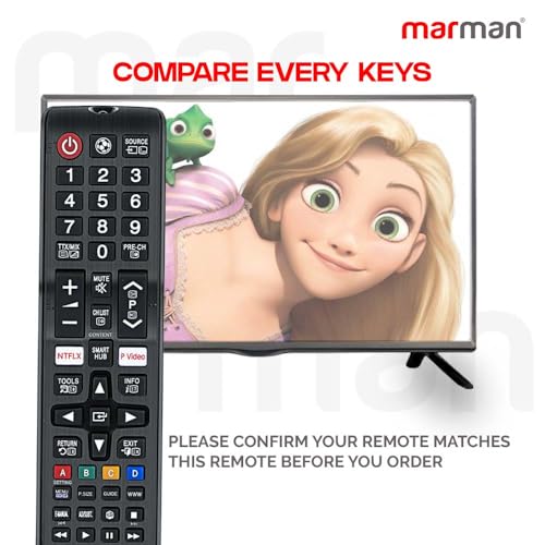 Image of marman Compatible with Samsung Tv Remote Model BN59 Original Smart Android 4K LCD LED FHD UHD OLED Television Non Voice Command - Pairing Not Required - Match Key to Key Exactly with Original Remote