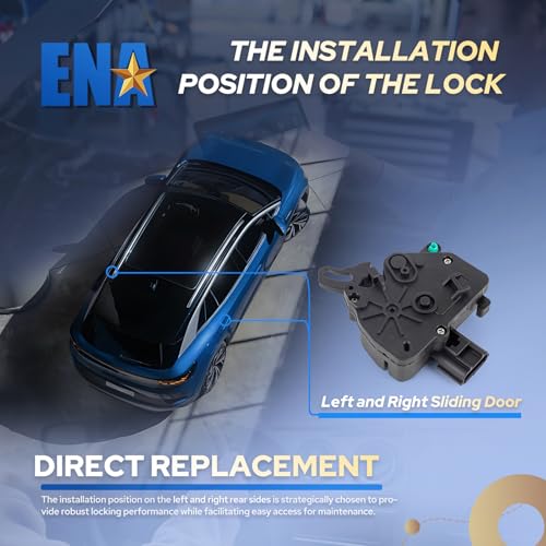 Image of ENA Left & Right Side Sliding Door Lock Actuator Compatible with Chrysler