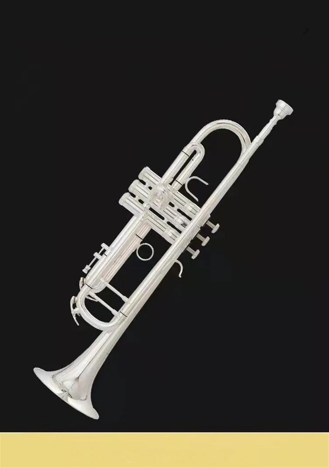Standard Trompeten Bb-Trompete B-Messing Versilbert Professionelle Trompete Musikinstrumente Anfänger Standard-Trompete
