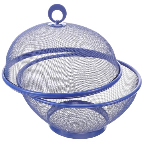 EPIGEIST 水切り機能付き厚手フルーツバスケット 蓋付き野菜果物ストレーナー キッチン排水かご 便利な収納と衛生管理用