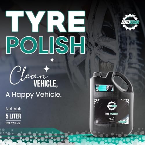 Image of Tyre Polish 5 L | Long lasting Super Shine and Protection | Prevents Premature Ageing & Non Greasy | Car & Bike Tyre Polish for Instant Shine | Prevents Fading and Cracking of Tyres