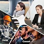 Ear plugs for Sleeping,Noise Cancelling Silicone Earplugs,45 dB,Soft and Reusable,Hearing Protection with 8 Earpieces in 4 Sizes(XS/S/M/L),Carrying bag,for Sleeping,Concert,Working,Studying,Travelling - Image 3