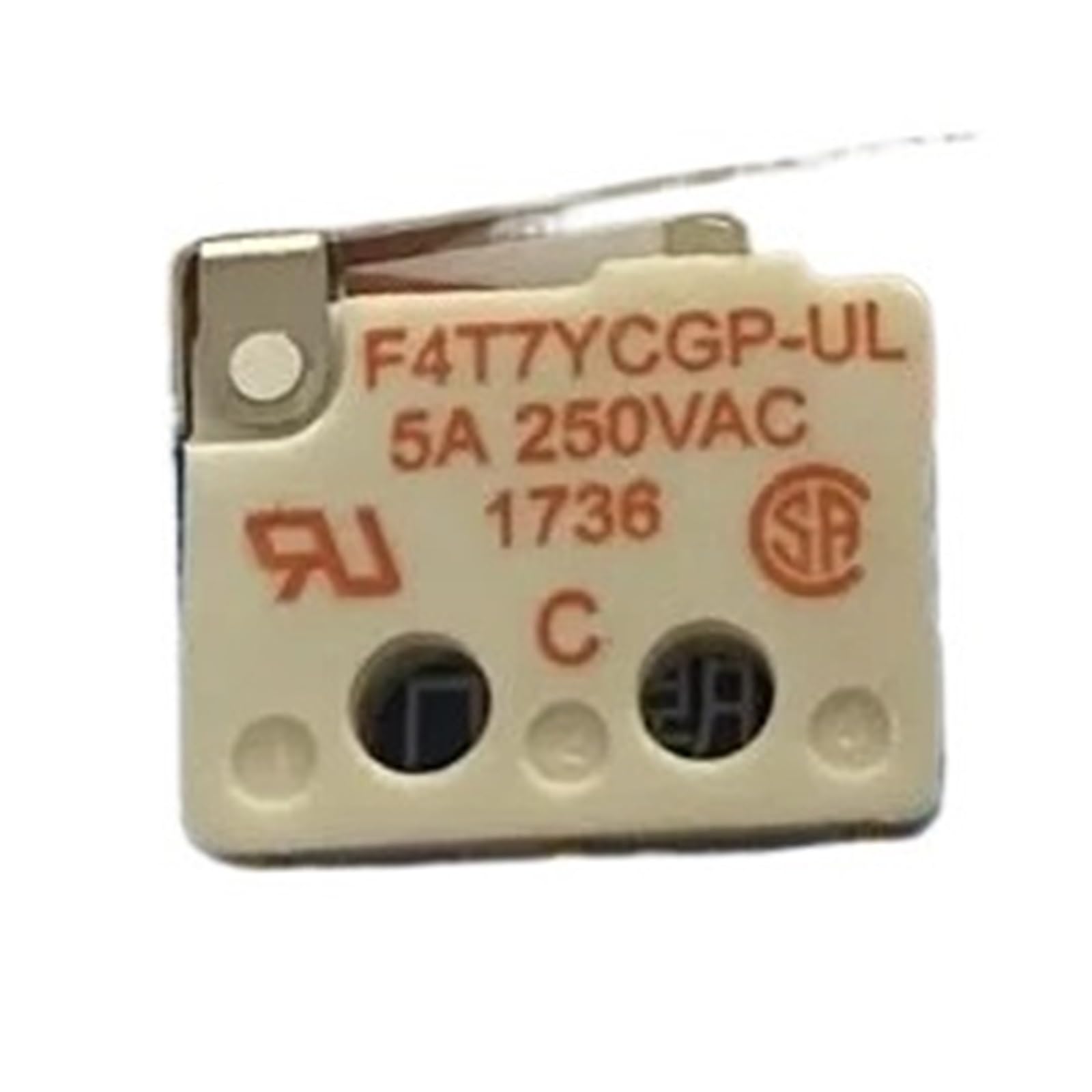 Micro switch F4T7 lot de 5 mini interrupteurs de fin de course levier R à galet 5A 3 broches dorées
