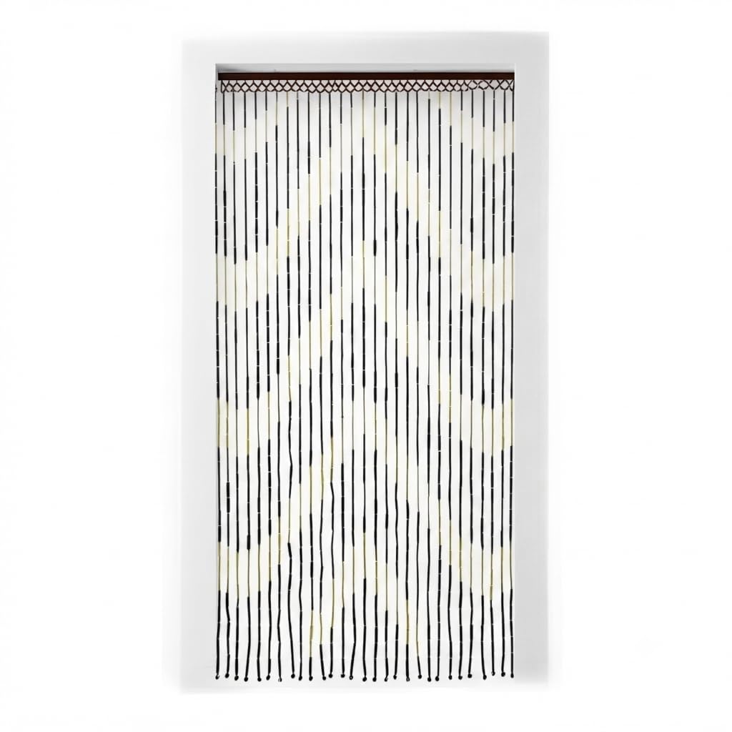 Sizi Bamboo Beaded Door Curtain 180x90 | Brown Bead Curtain For Doorway- Retro Handmade Natural Wood Curtain Fly Screens For Doors, Arrow